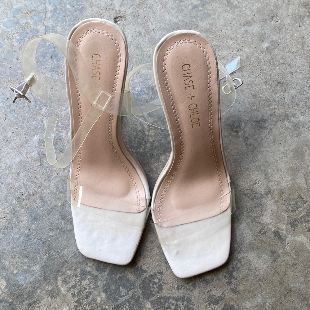 Clear Wedge heel